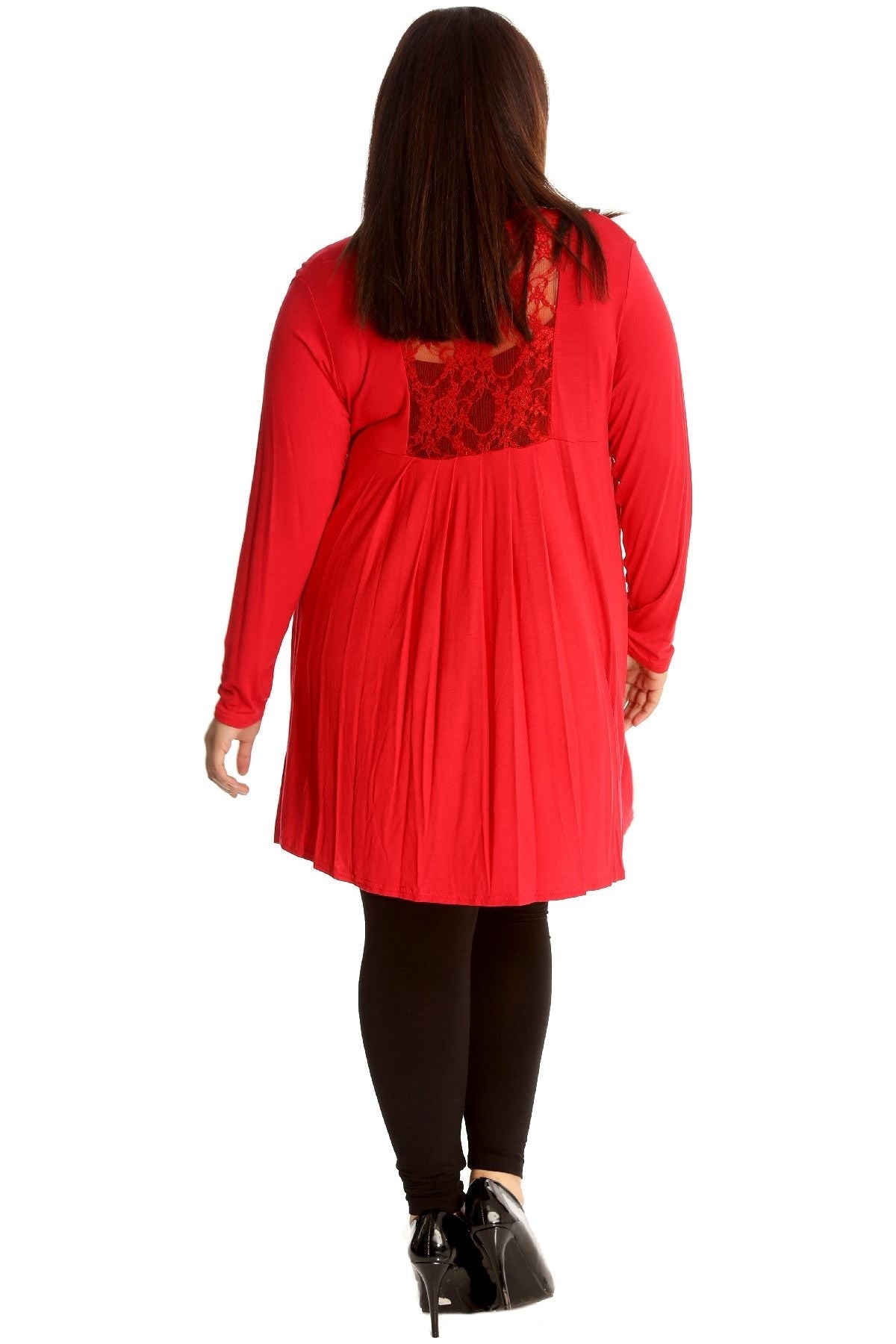 Plus Size Lace Back Open Pleated Cardigan For Women  - Dropwear