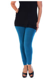 Teal Plus Size Plain Long Leggings For Women 24-26 - Dropwear