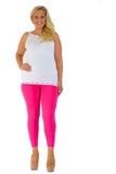 Turquoise Plus Size Plain Long Leggings For Women 20-22 - Dropwear