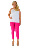 Mocha Plus Size Plain Long Leggings For Women 24-26 - Dropwear