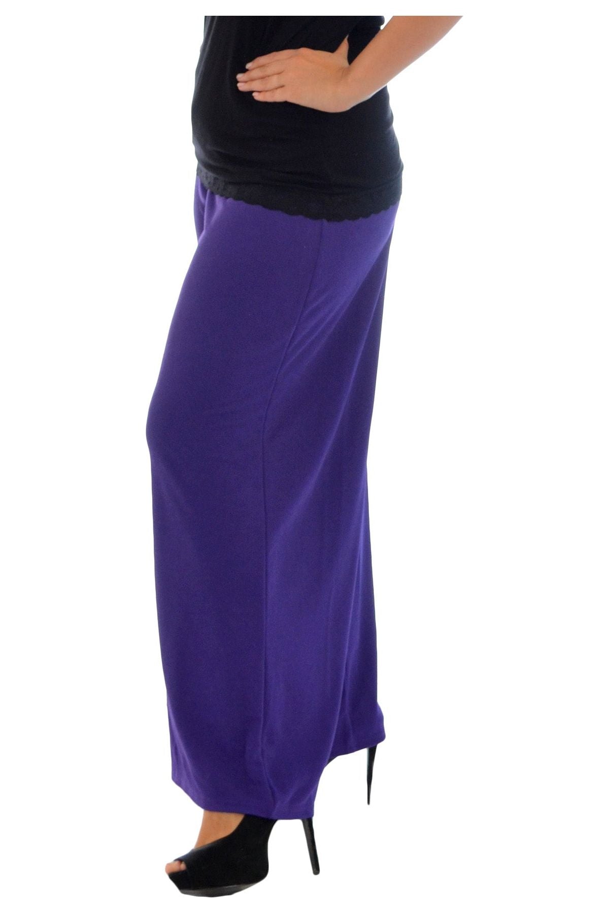 Cream Wide Leg Flared Plain Palazzo Trouser For Women 12-14 - Dropwear