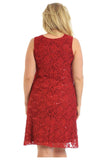 Purple Plus Size Flapper Lace Dress For Women 24-26 - Dropwear