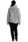 Red Embroidered Pouch Pocket Sweatshirt For Women 16-18 - Dropwear