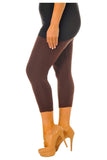 Red Plus Size 3/4 Length Cropped Leggings For Women 16-18 - Dropwear