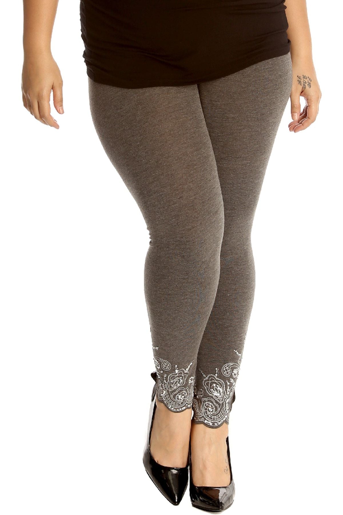 Sequin Stretch Leggings For Women  - Dropwear