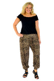 Leopard Plus Size Leopard Print Harem Trouser For Women 24-26 - Dropwear