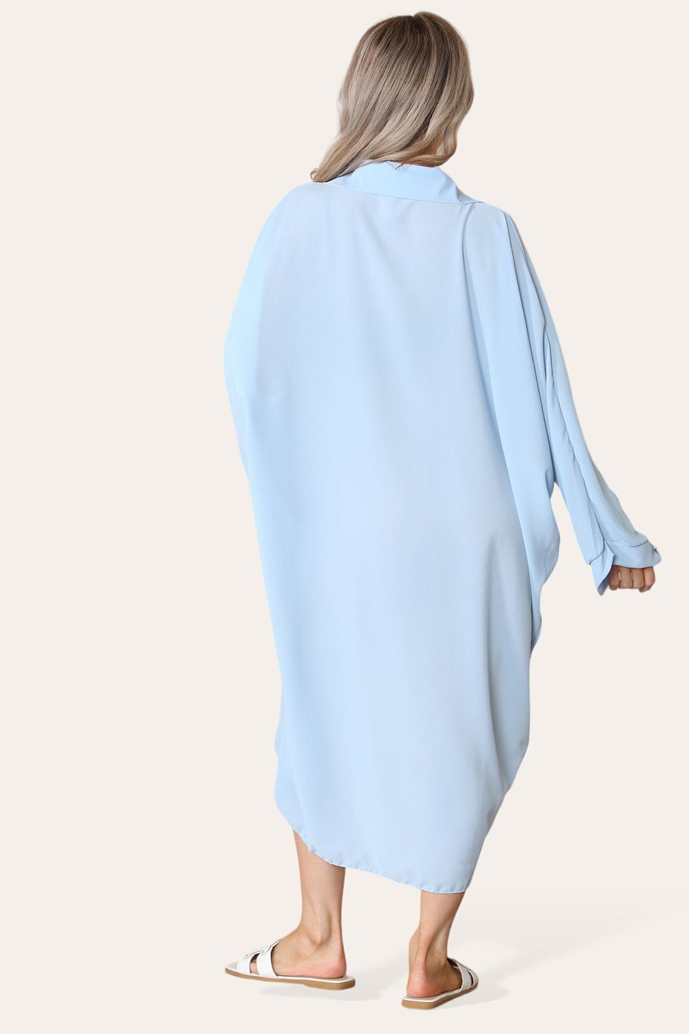 Black High-Low Oversized Button Long Top Shirt Dress with Hem andÂ LongÂ Sleeves For Women ONE SIZE UK FIT (14 TO 22) - Dropwear