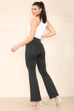 Black High Waisted Wide Leg Flared Palazzo Trousers For Women S/M - Dropwear