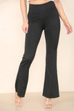 Black High Waisted Wide Leg Flared Palazzo Trousers For Women M/L - Dropwear