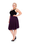 Red Flared Elastic Waist Skater Skirt For Women 20 - Dropwear