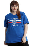 Amour Paris Print Baggy Short Sleeve T-Shirt For Women  - Dropwear