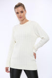 Yellow Cable Knit Top Jumper Sweater For Women 12-14 - Dropwear