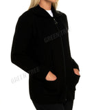 Light Grey Knit Collar Long Sleeve Zip Cardigan For Women 8-10 - Dropwear
