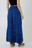 Leopard Print Ruched Waist Wide Leg Trousers For Women  - Dropwear