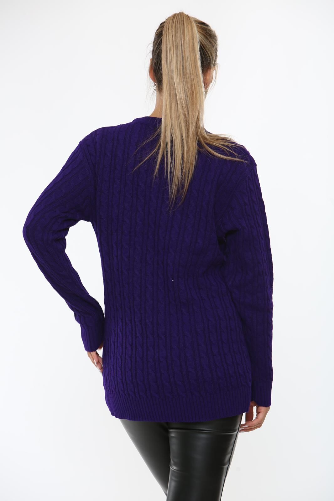Red Cable Knit Top Jumper Sweater For Women 8-10 - Dropwear