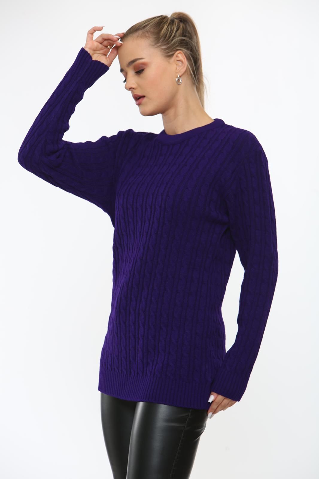 Red Cable Knit Top Jumper Sweater For Women 12-14 - Dropwear
