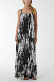 Tie Dye Cami Maxi Dress For Women  - Dropwear