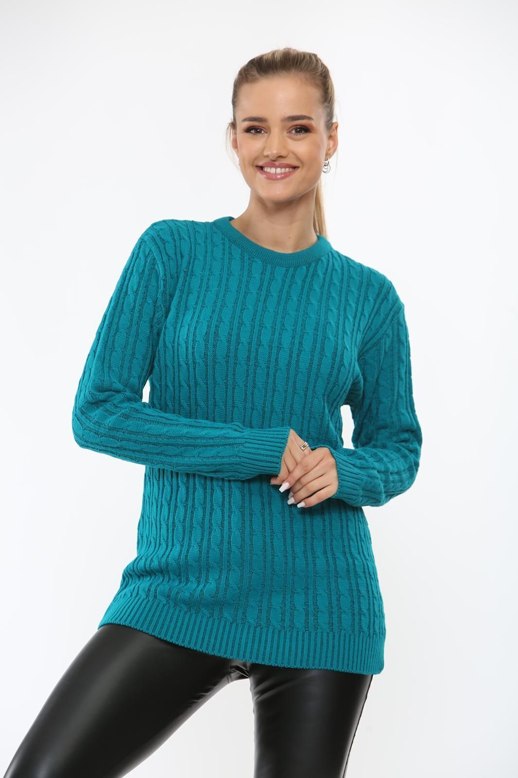 White Cable Knit Top Jumper Sweater For Women 8-10 - Dropwear