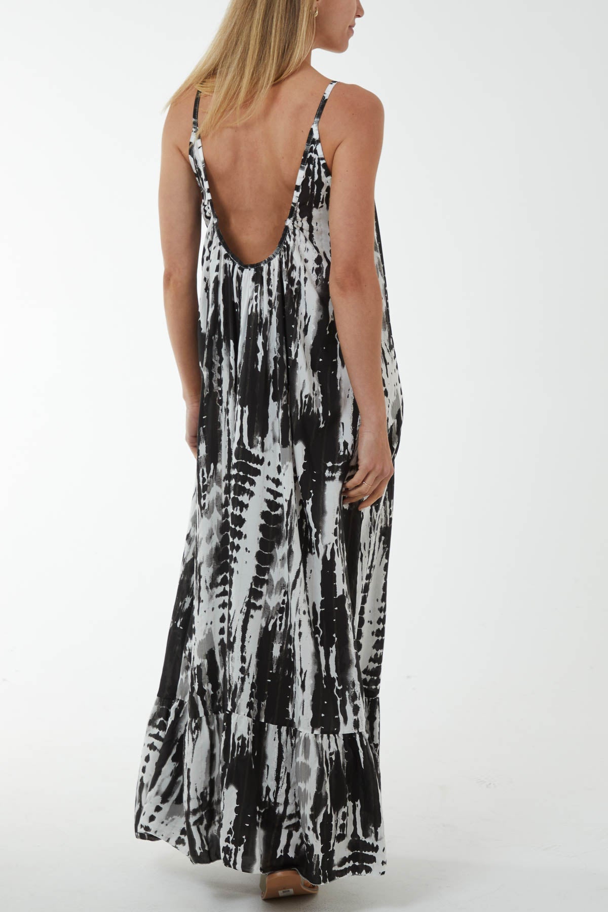 Tie Dye Cami Maxi Dress For Women  - Dropwear