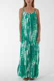 Tie Dye Cami Maxi Dress For Women  - Dropwear