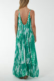 Tie Dye Cami Maxi Dress For Women  - Dropwear