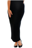 Teal Plus Size Plain Long Ladies Stretch Maxi Skirt For Women 26-28 - Dropwear