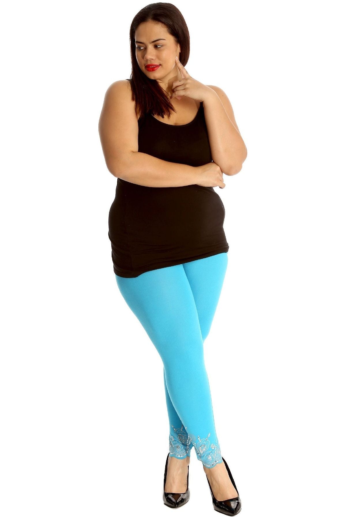 Sequin Stretch Leggings For Women  - Dropwear
