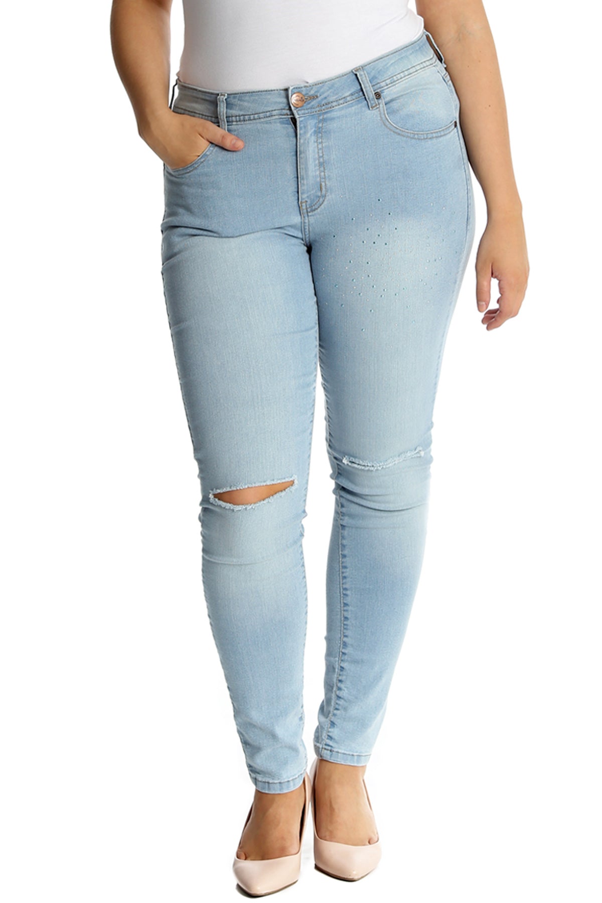 Black Straight Leg Ripped Jeans For Women 22 - Dropwear