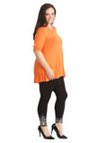 Purple Womens Scoop Neck Flared Ladies Plain Tops For Women 22-24 - Dropwear
