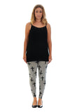 Silver Cross Plus Size Silver Cross Print Stretchy Leggings For Women 20-22 - Dropwear