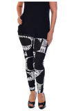 Letters Plus Size Love City Print Skinny Stretchy Leggings For Women 20-22 - Dropwear
