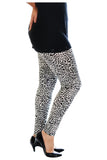 Black White Animal Plus Size Black White Animal Print Leggings For Women 16-18 - Dropwear