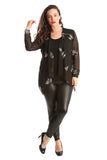 Coral Chiffon Butterfly Print Sheer Cardigan Top For Women 18 - Dropwear