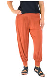 White Plus Size Harem Trousers Full Length For Women 16-18 - Dropwear