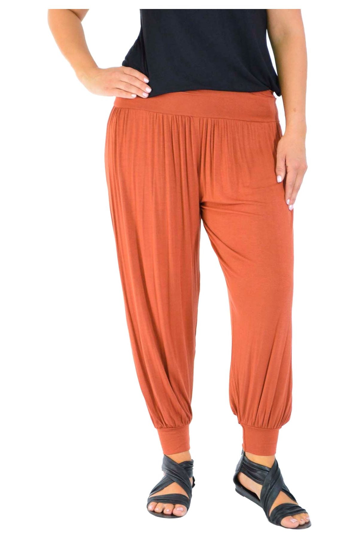 Turquoise Plus Size Harem Trousers Full Length For Women 20-22 - Dropwear