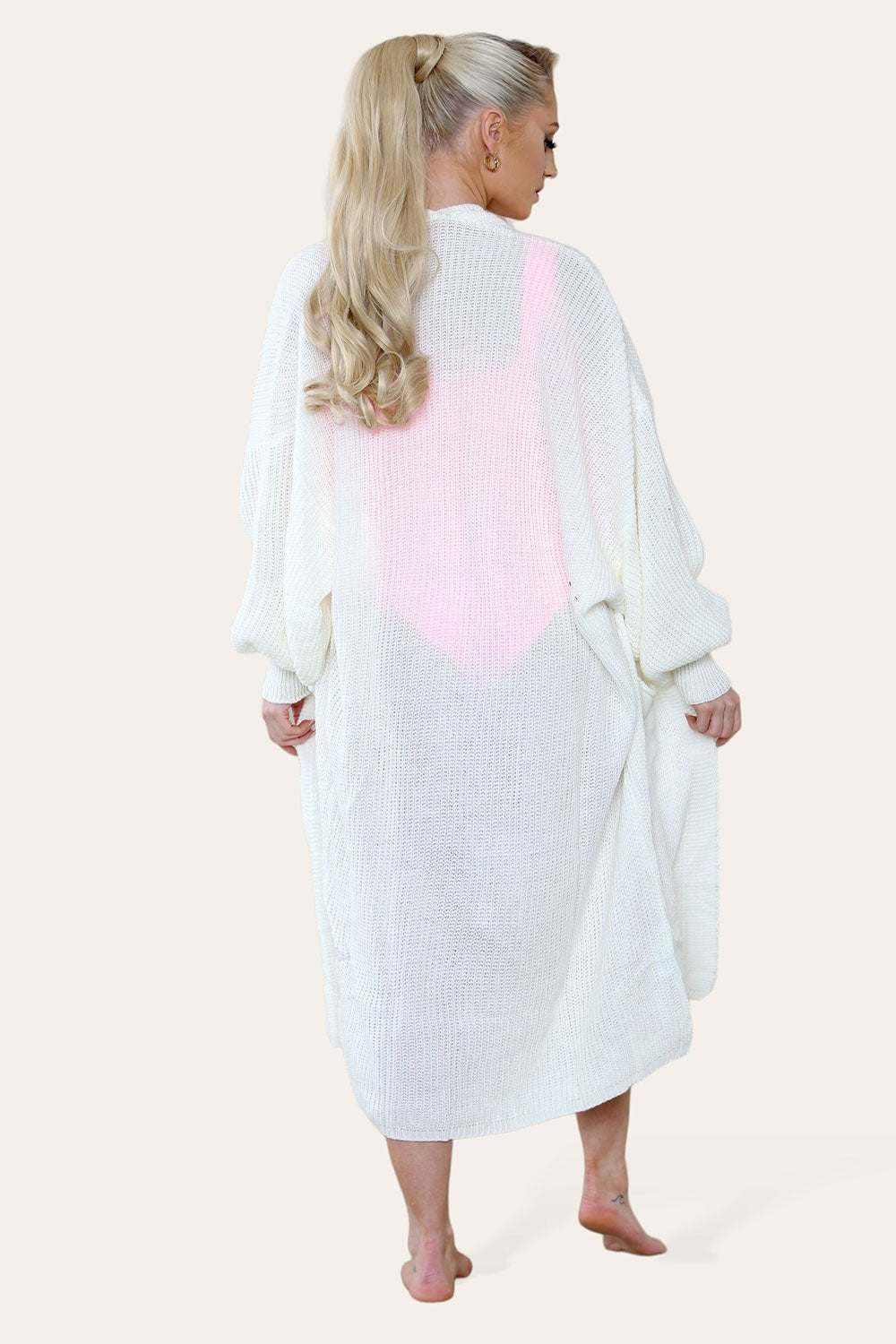 Black Ladies Balloon Sleeve Cardigan For Women ONE SIZE UK FIT (8-16) - Dropwear