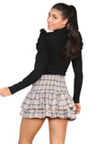 Ladies Tartan Checkered Frill Mini RaRa Skirt For Women  - Dropwear
