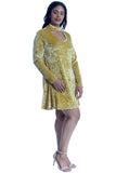 Grey Plus Size Plain Velvet Swing Top For Women 20 - Dropwear
