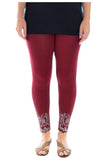 Sequin Scallop Beaded Flower Petal Leggings For Women  - Dropwear