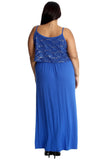 Red Plus Size Floral Sequin Lace Maxi Dress For Women 18 - Dropwear