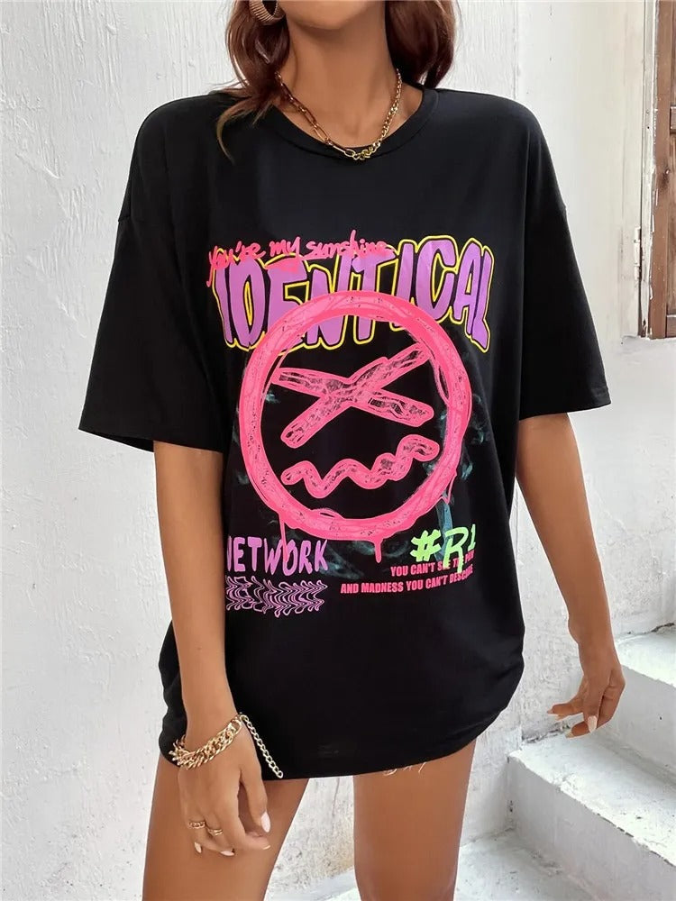 Black Identical Black T-Shirt For Women 12-14 - Dropwear