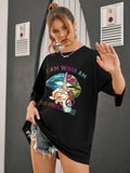 Black I Am Who I Am T-Shirt For Women 16-18 - Dropwear