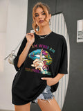 Black I Am Who I Am T-Shirt For Women 8-10 - Dropwear