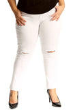 Black Straight Leg Ripped Jeans For Women 18 - Dropwear