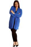 Plus Size Lace Back Open Pleated Cardigan For Women  - Dropwear