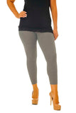 Mustard Plus Size Plain Long Leggings For Women 24-26 - Dropwear