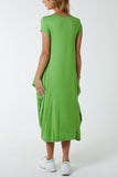 Cap Sleeve Plain Parachute Dress For Women  - Dropwear