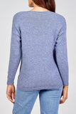 Purple Ribbed Star Jumper For Women ONE SIZE - Dropwear