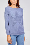 Jade Ribbed Star Jumper For Women ONE SIZE - Dropwear