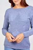 Orange Ribbed Star Jumper For Women ONE SIZE - Dropwear